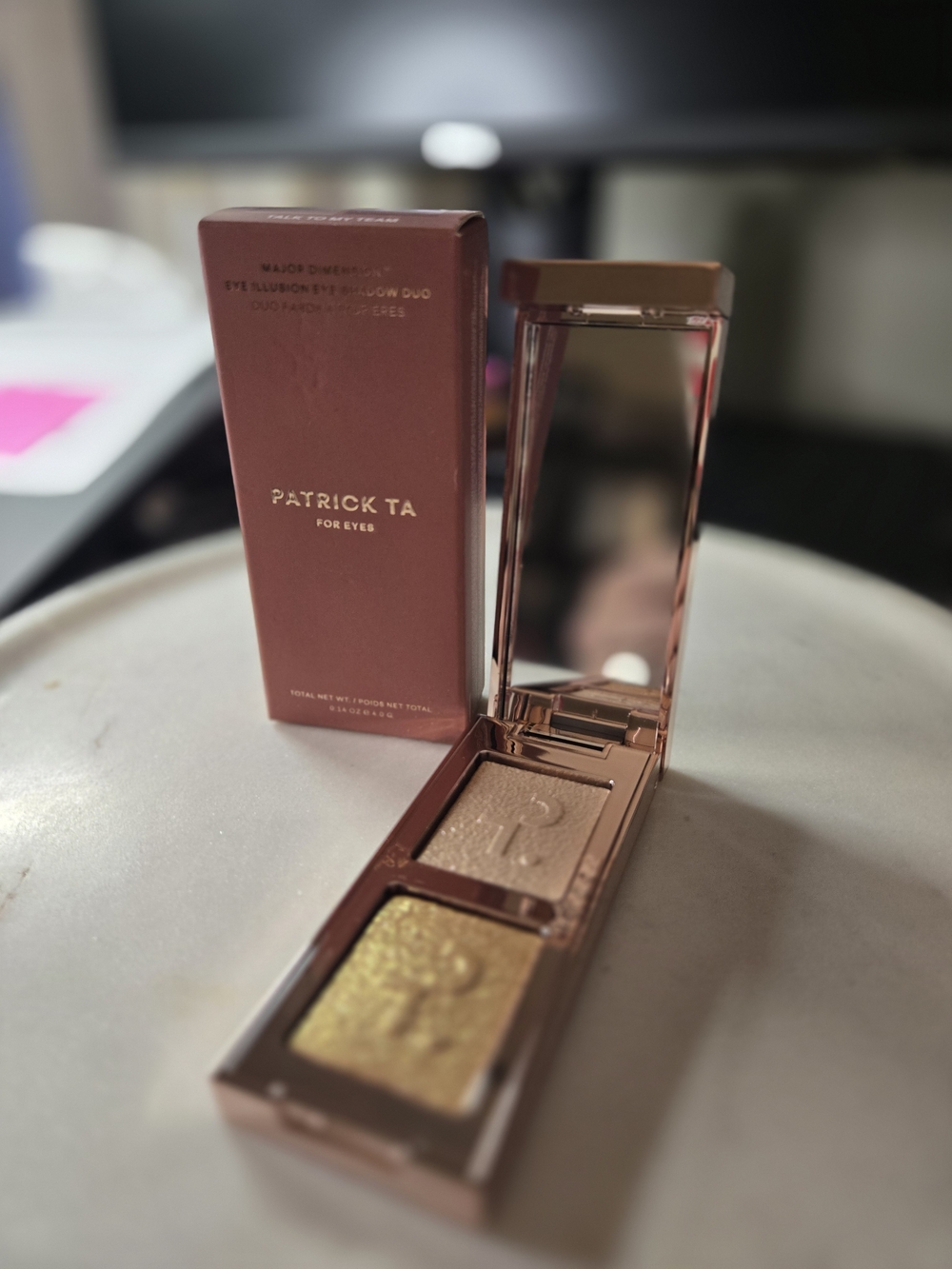 NWT Patrick Ta Major Dimension Eye Illusion Eyeshadow Duo - Talk To My Team